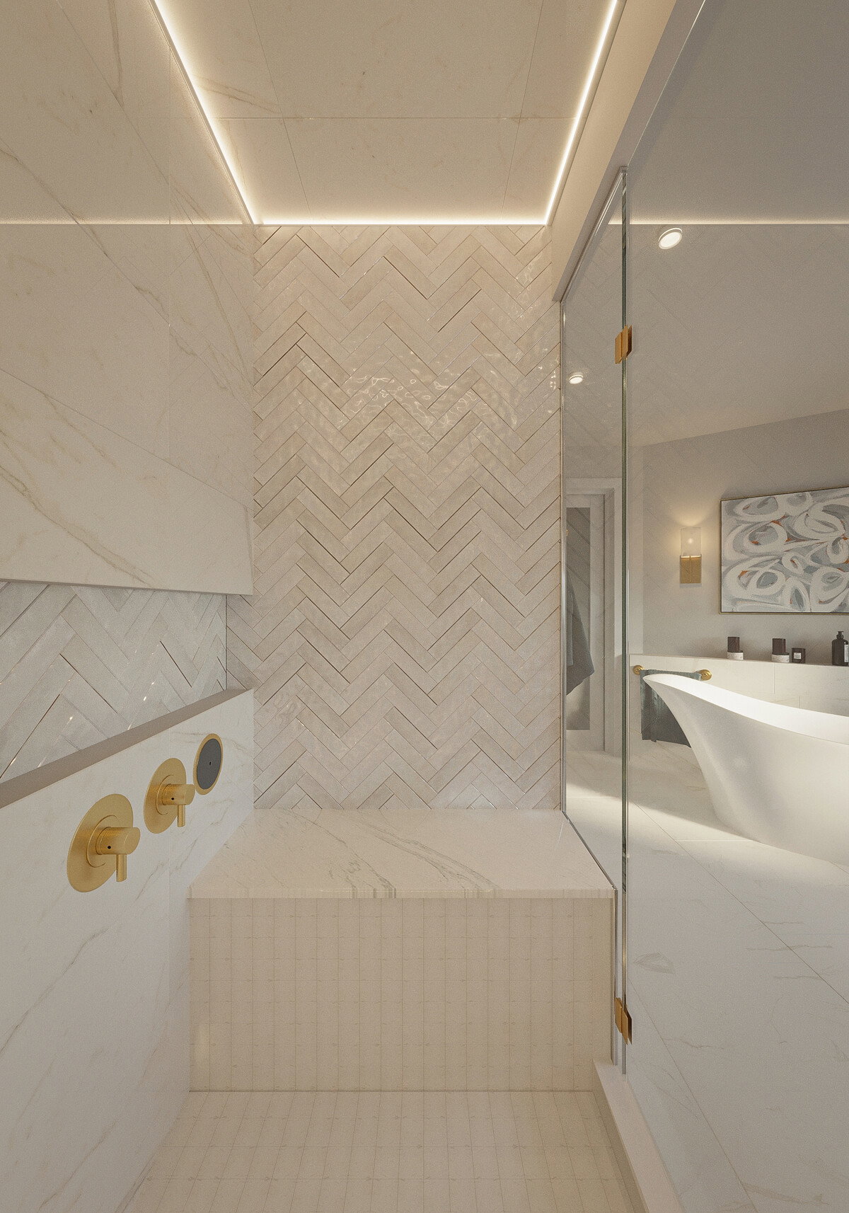 Transitional Master Bathroom Renovation | Decorilla