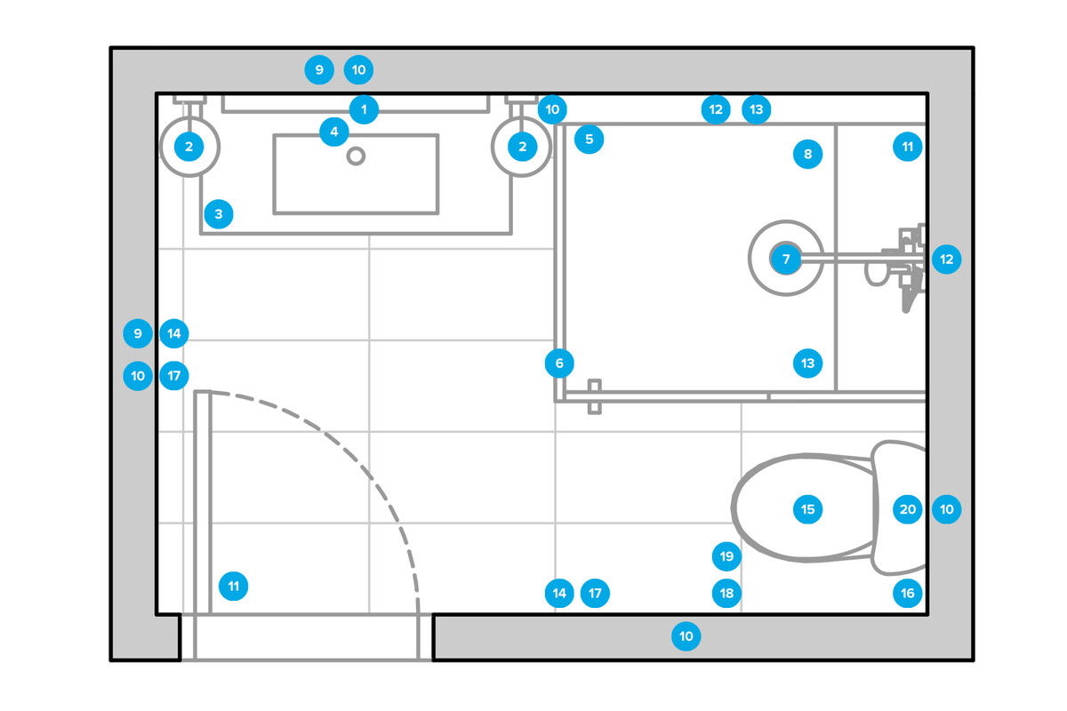 Plano de Baño por Diseñador Online