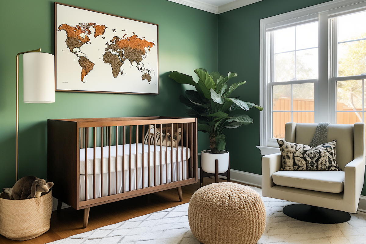 Modern Safari Nursery Decorating