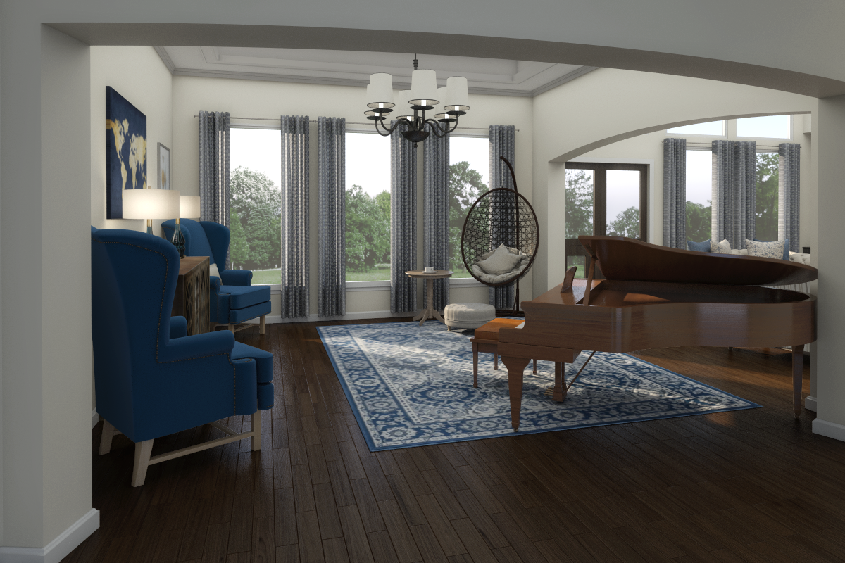 Online Designer Living Room 3D Model 2