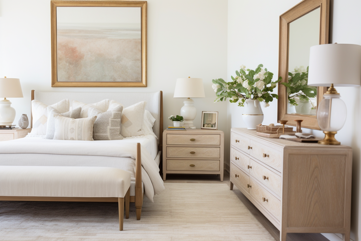 Contemporary White Bedroom Remodel