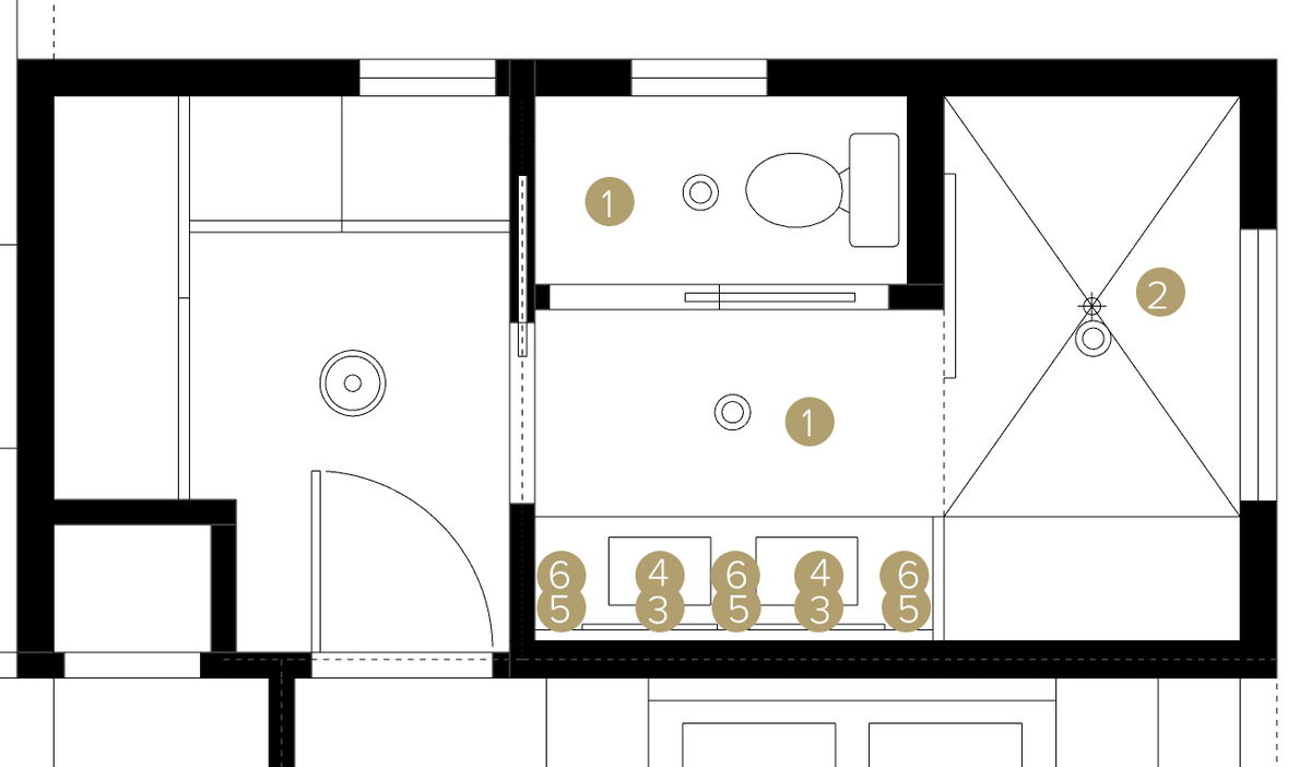 Online Designer Bathroom Floorplan
