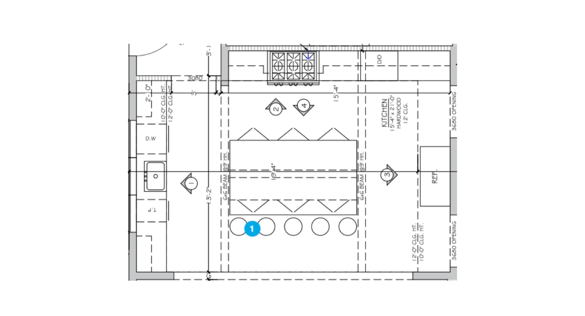 Online Designer Kitchen Floorplan