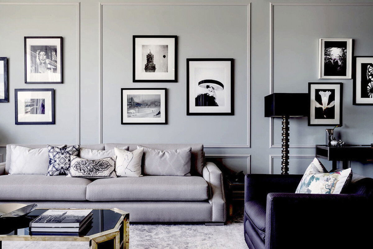 Grey Living Room Interior Design 