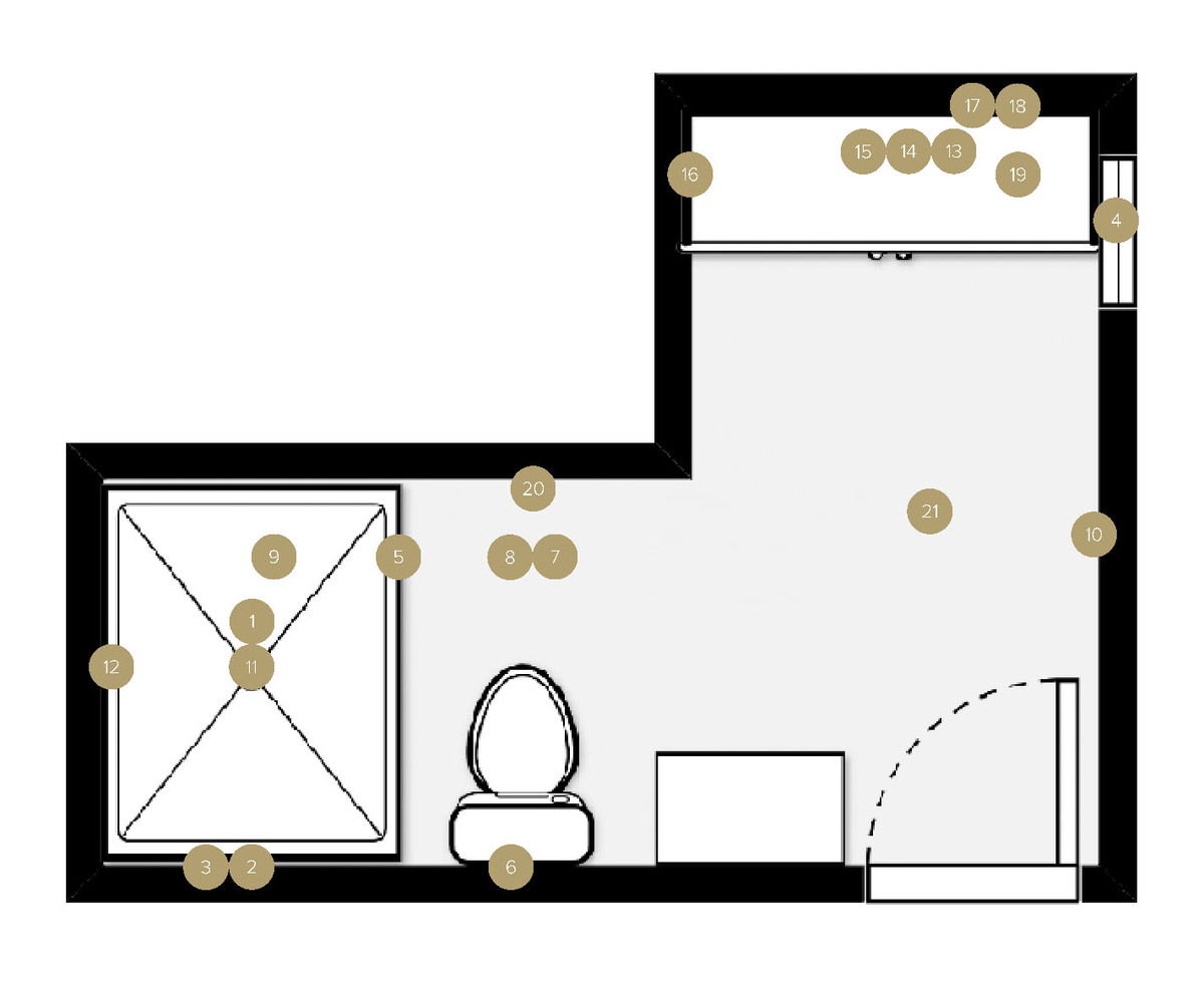 Online Designer Bathroom Floorplan