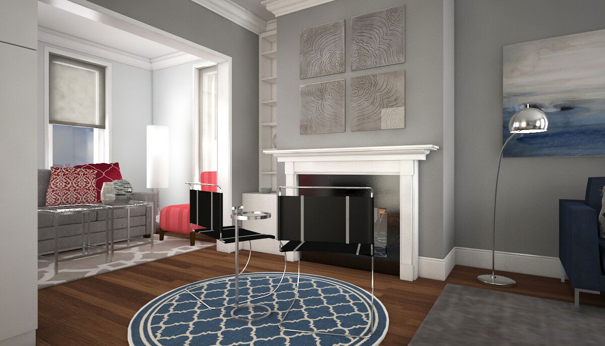 Online Designer Living Room 3D Model 3