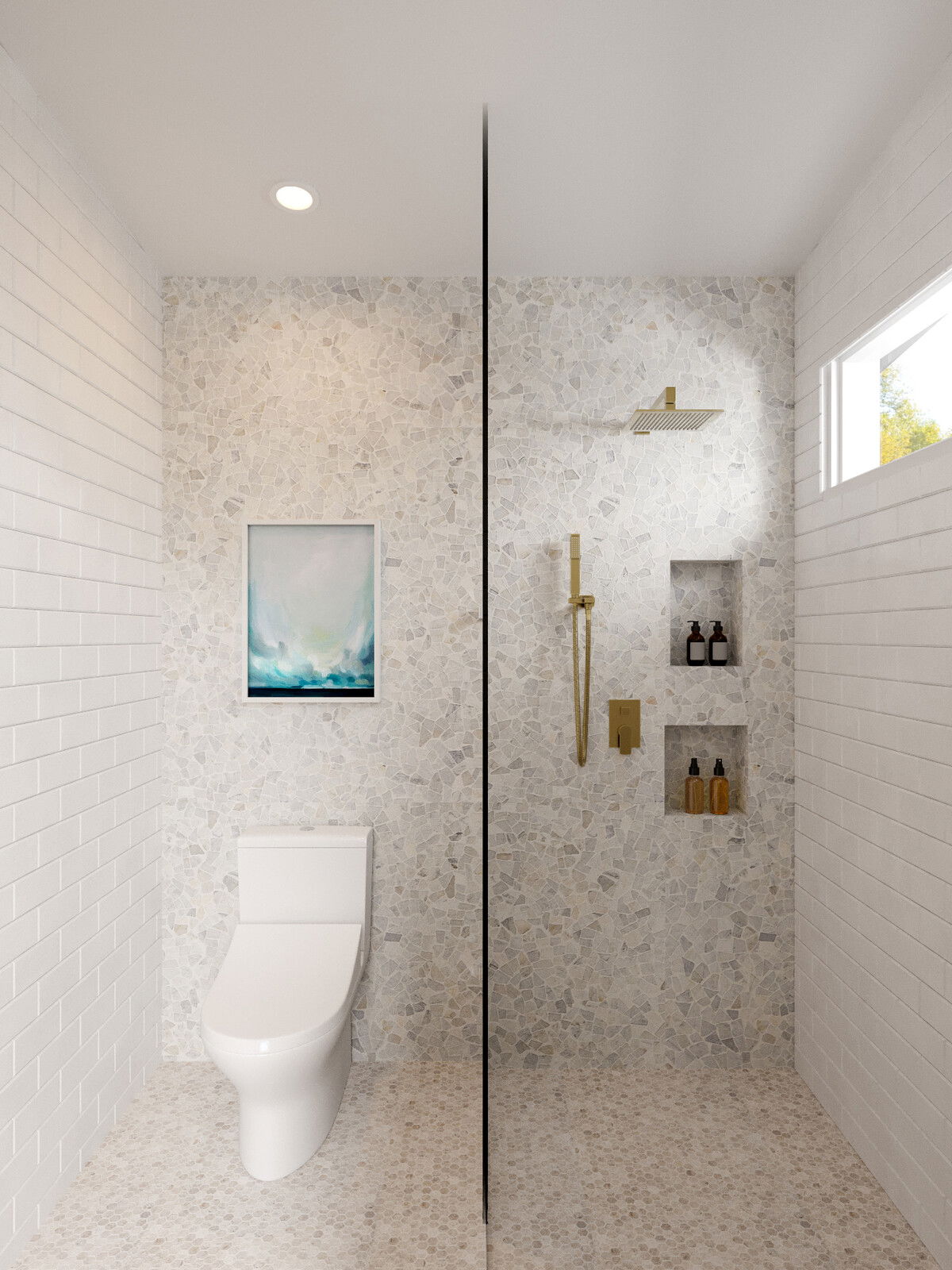 Small Pool House with a Bathroom Remodel