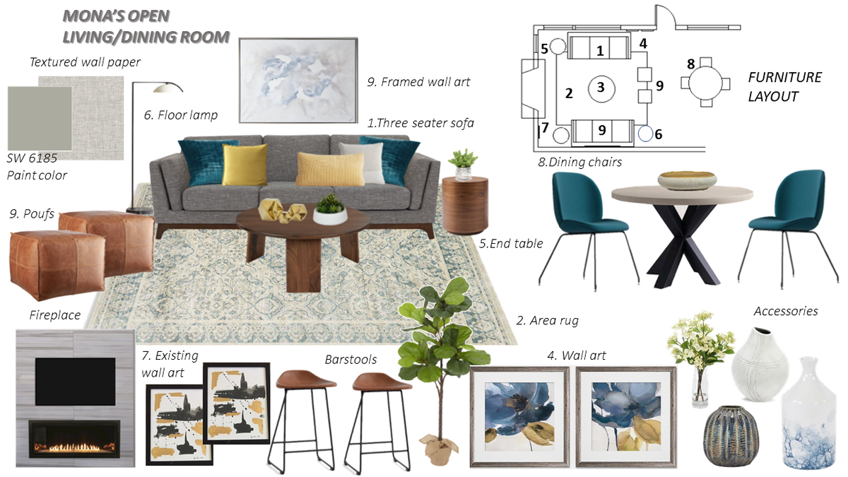 Relaxing Ecelectic Open Concept Home Eda B. Moodboard 2 thumb
