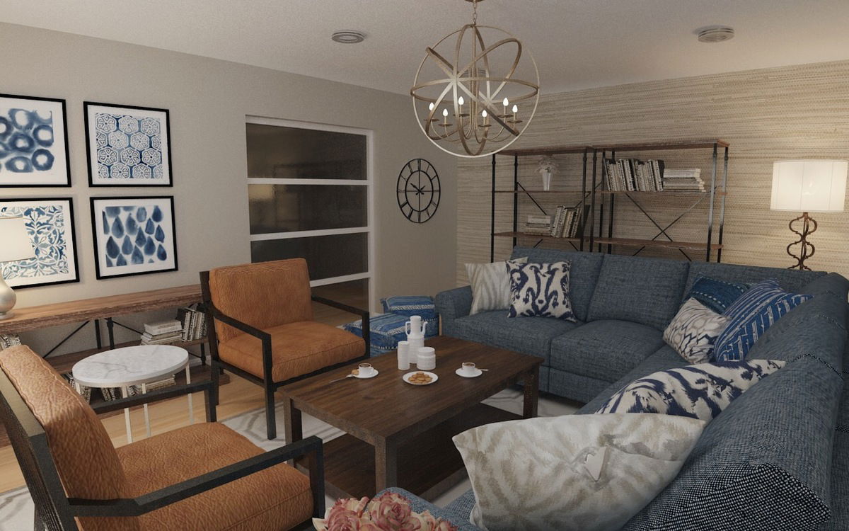 Online Designer Living Room 3D Model 3