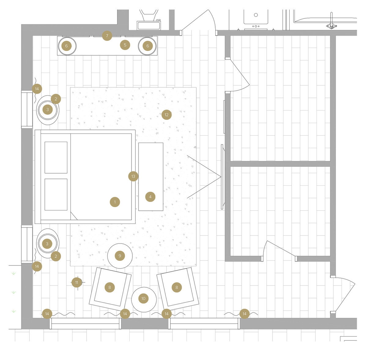 Online Designer Bedroom Floorplan