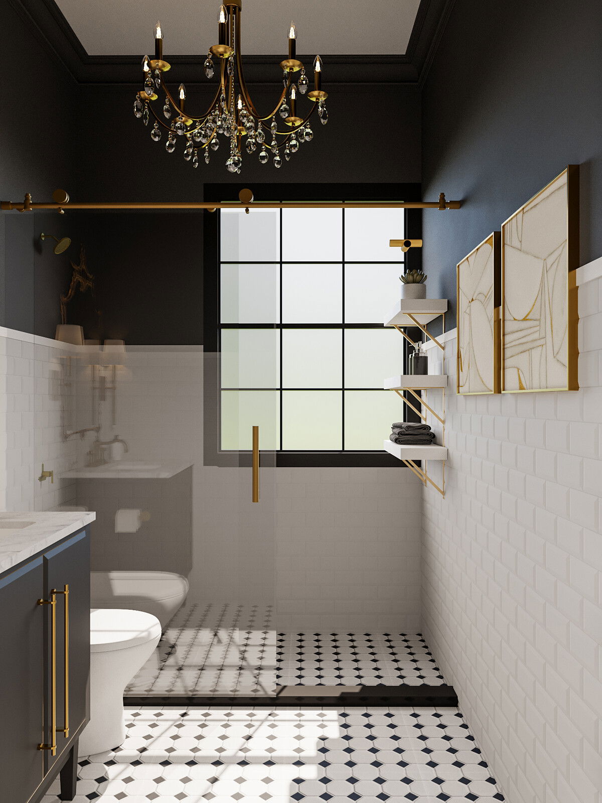 Online Designer Bathroom 3D Model 1