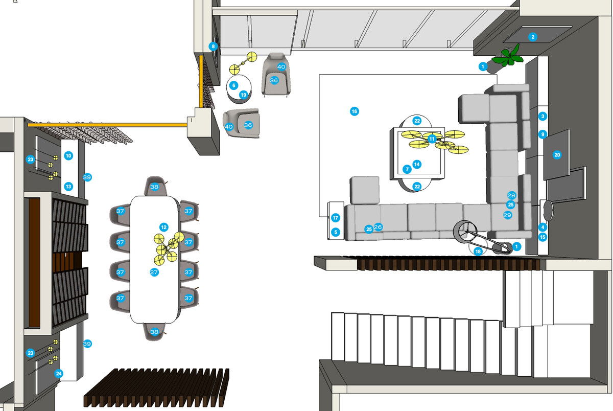 Plano de Sala-Comedor del Diseñador en Línea