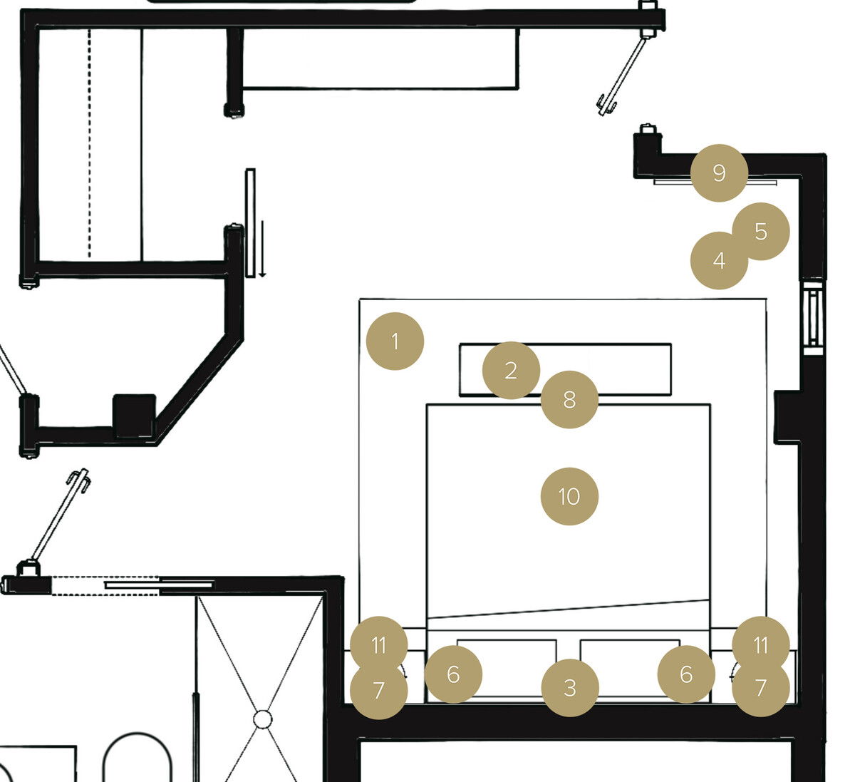 Online Designer Bedroom Floorplan