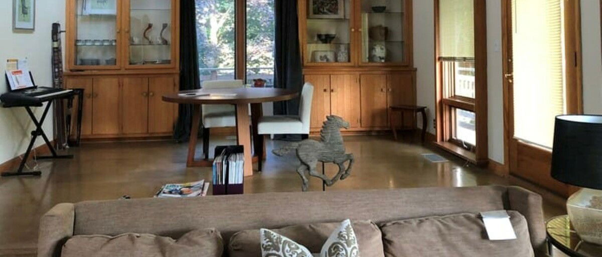 Transitional Glam Living Room Interior Design Ideas- Before Photo