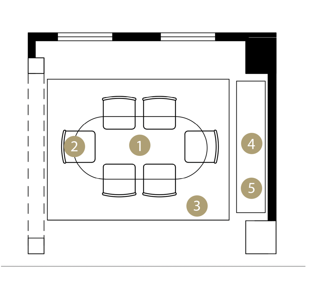 Online Designer Dining Room Floorplan