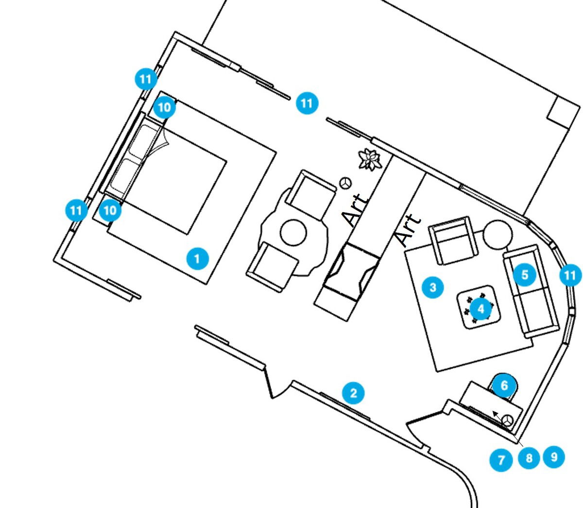 Plano del Dormitorio del Diseñador en Línea