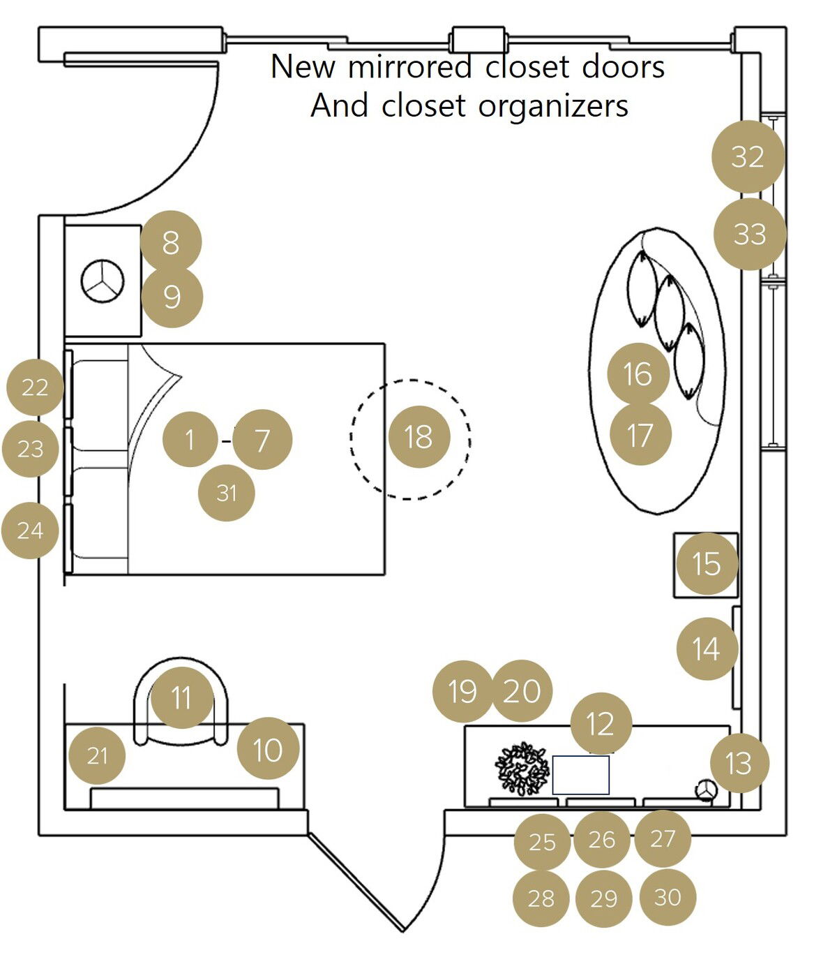 Online Designer Bedroom Floorplan