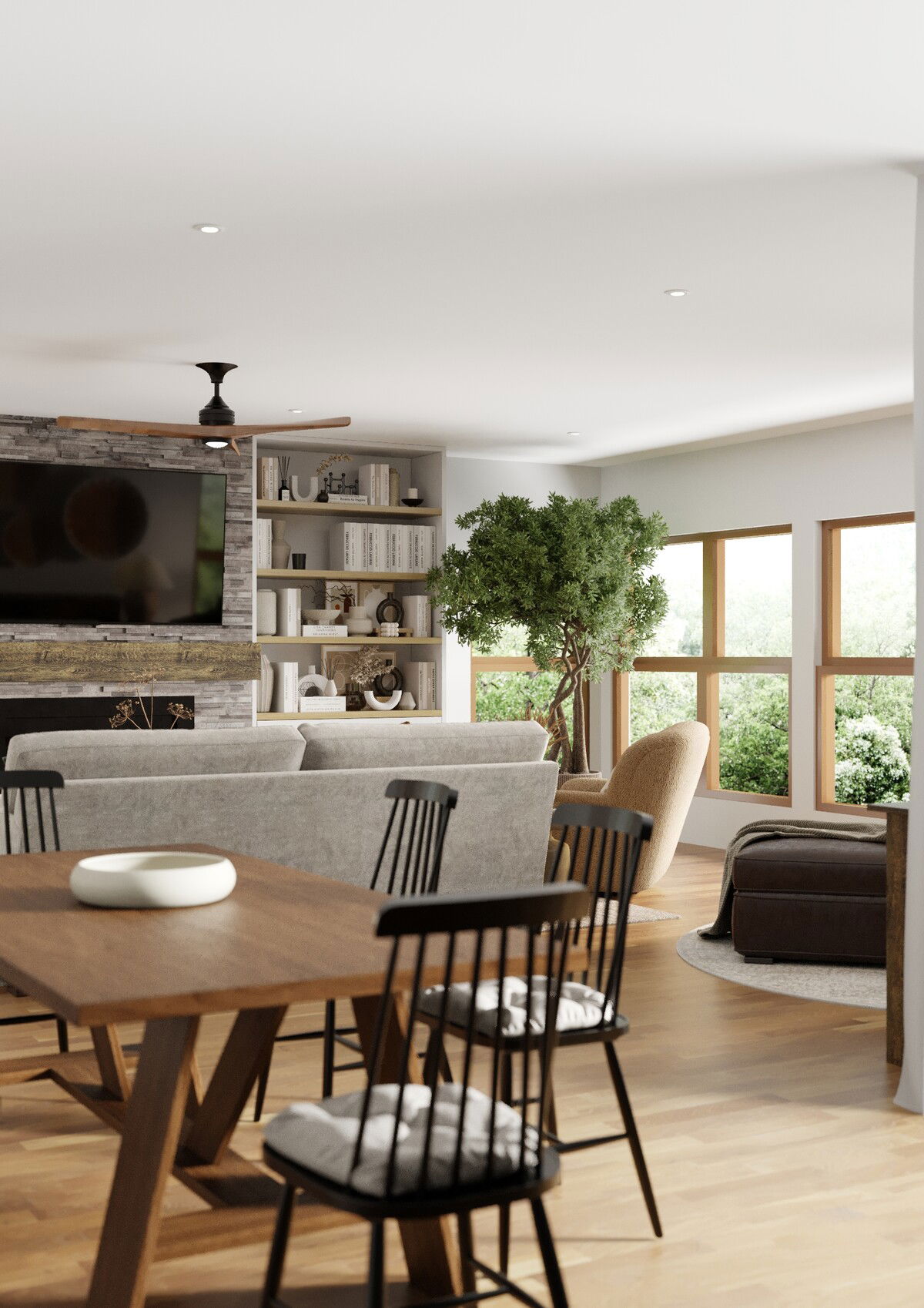 Online Designer Combined Living/Dining 3D Model 5