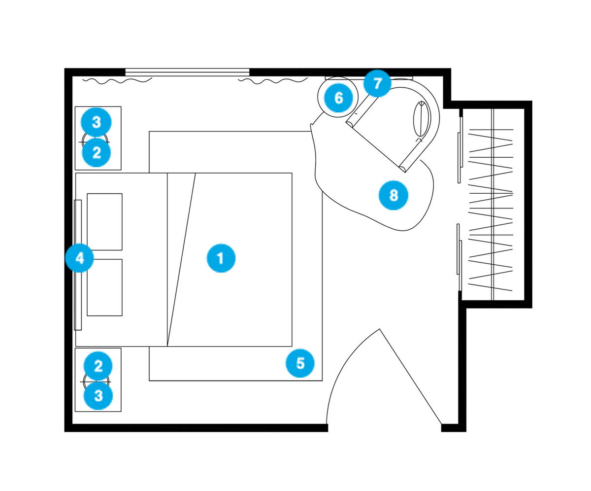 Online Designer Bedroom Floorplan