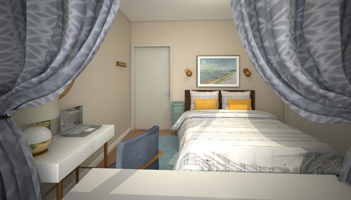 Modelo 3D de Dormitorio del Diseñador en Línea 3