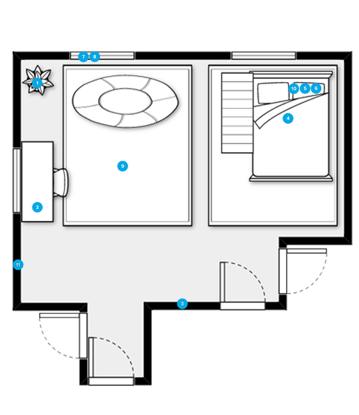 Online Designer Kids Room Floorplan