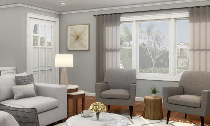 Light Grey Contemporary Living Room Design