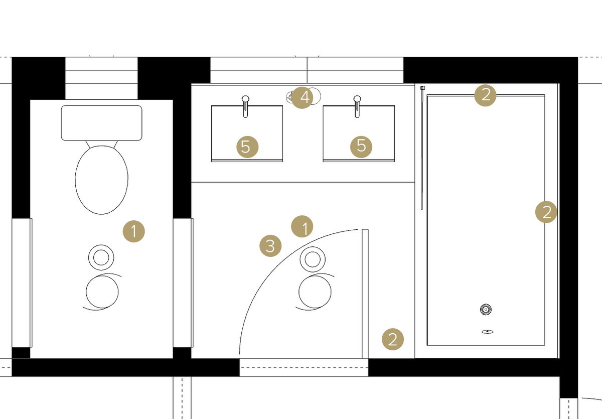 Online Designer Bathroom Floorplan