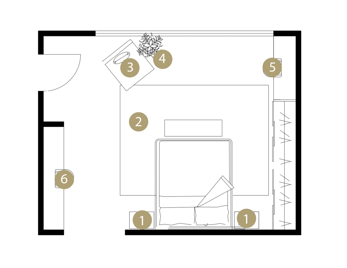 Online Designer Bedroom Floorplan