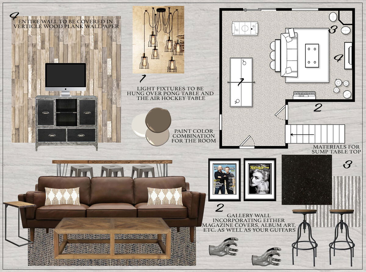 Basement Music and Game Room Tera S. Moodboard 1 thumb