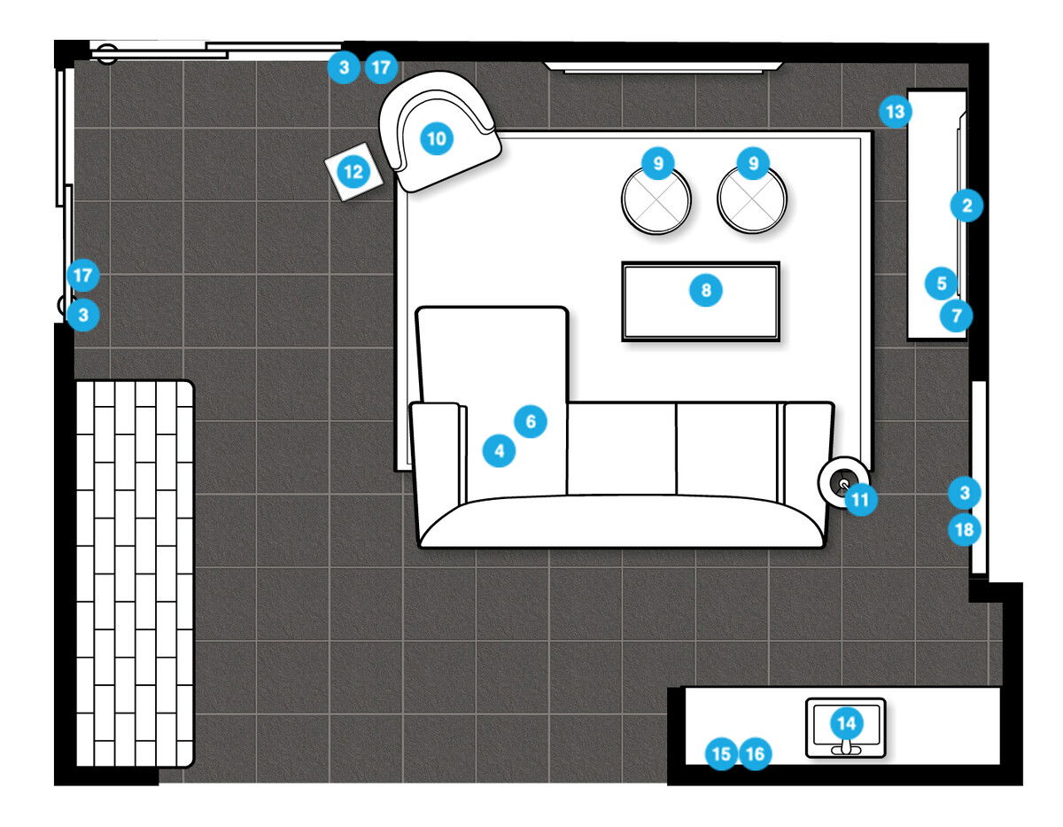 Plano de Sala-Comedor del Diseñador en Línea