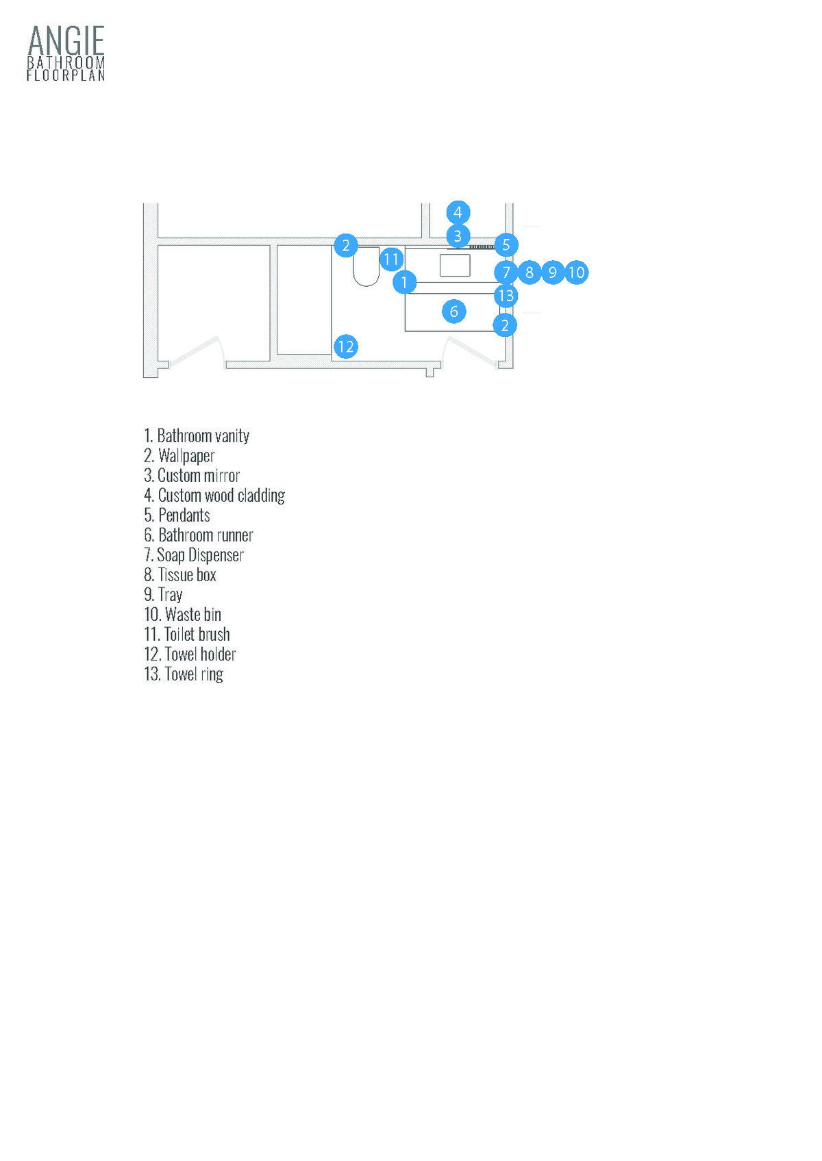 Online Designer Bathroom Floorplan