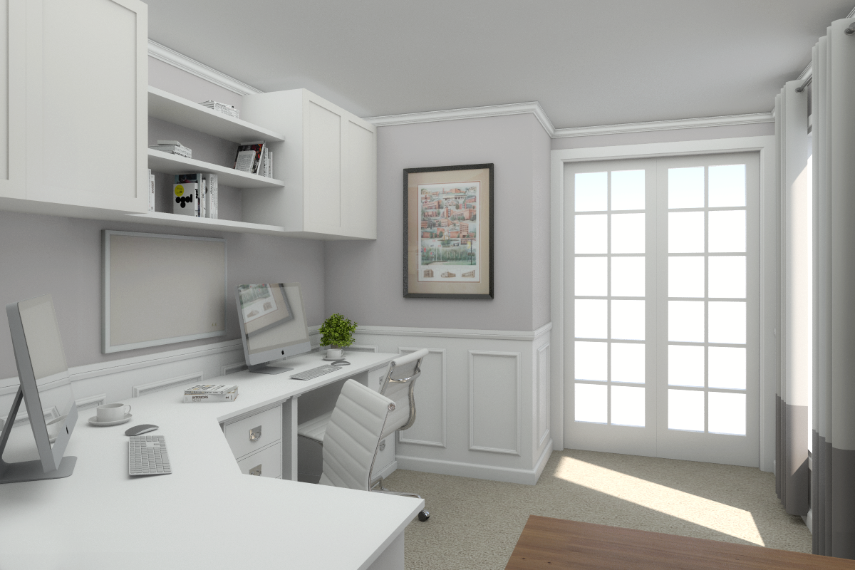 Modelo 3D de hogar/oficina pequeña del diseñador en línea 3