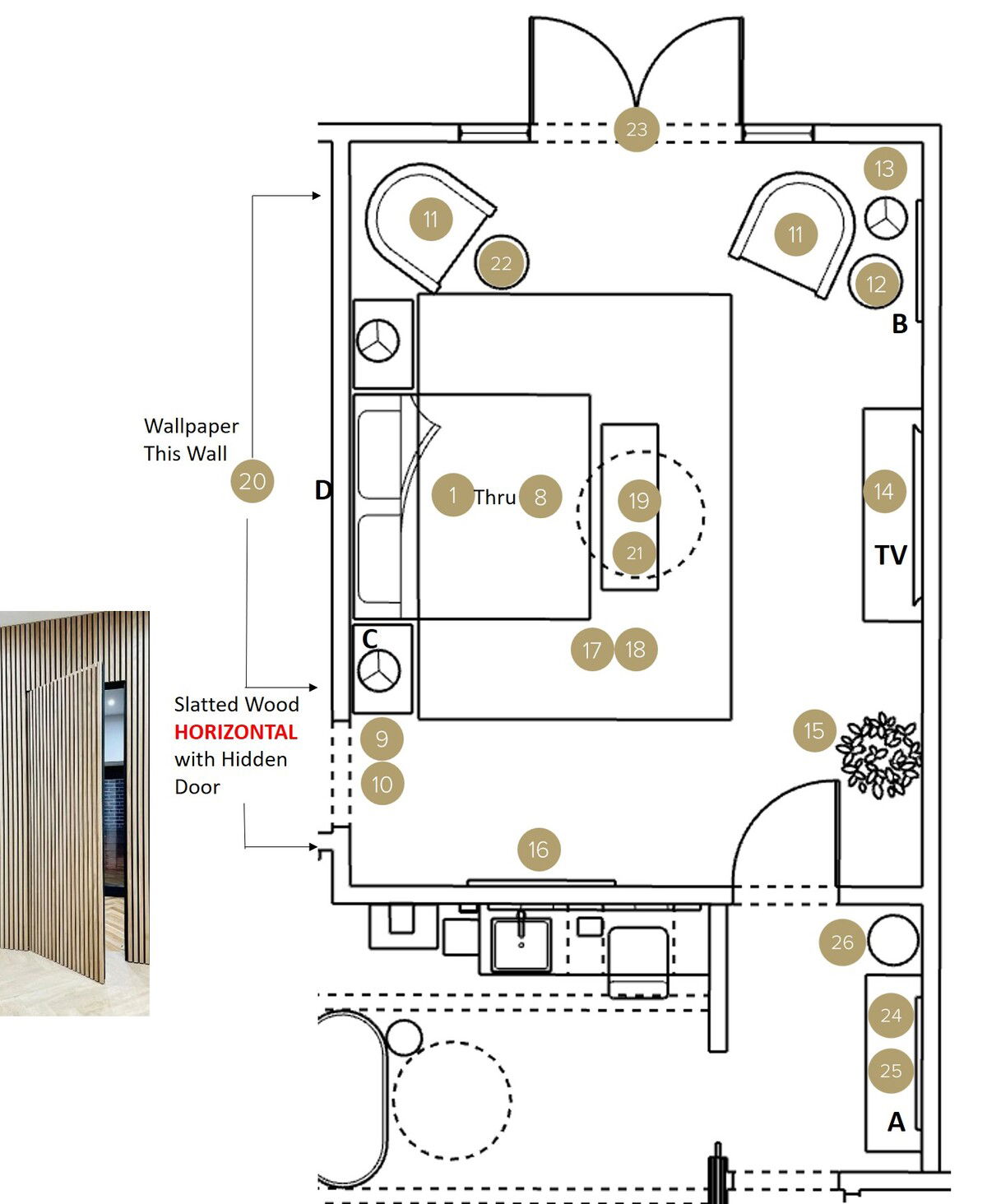 Online Designer Bedroom Floorplan