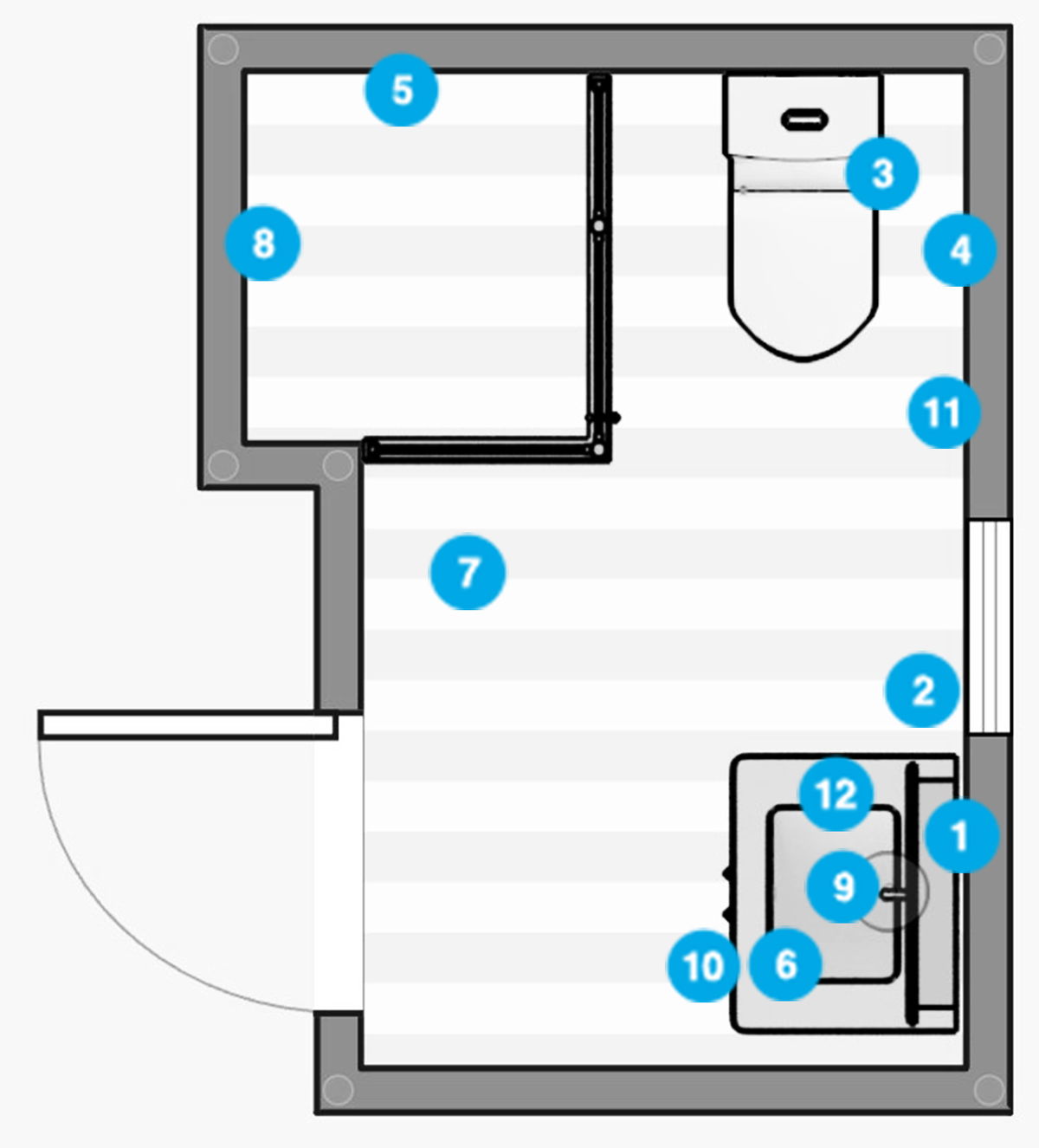 Online Designer Bathroom Floorplan