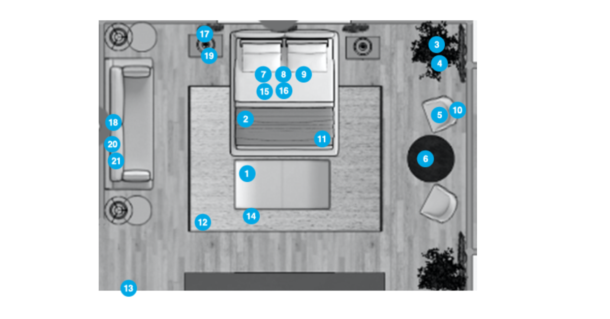 Online Designer Bedroom Floorplan