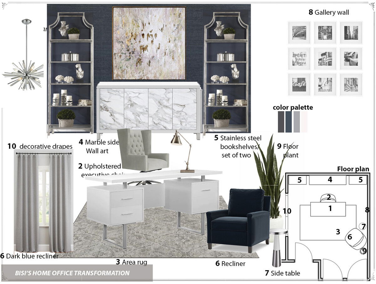 Ideas de diseño interior para hogar/oficina pequeña en línea