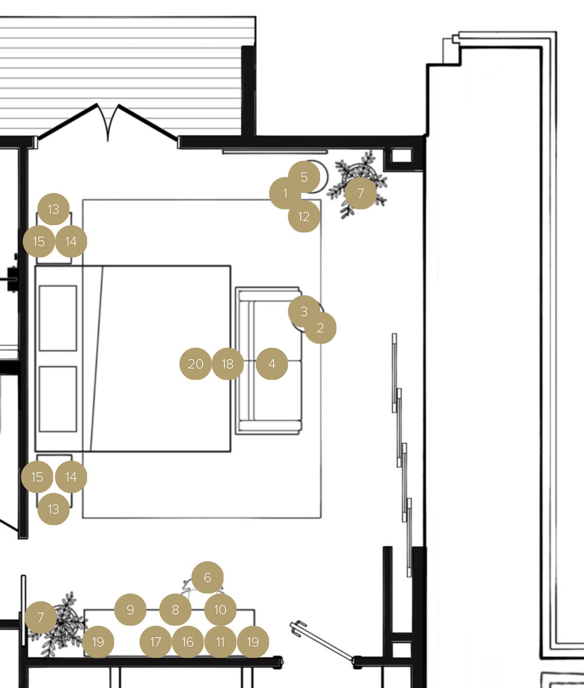 Online Designer Bedroom Floorplan