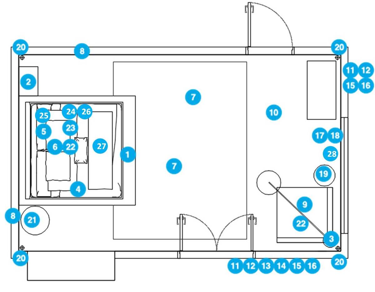 Plano del Dormitorio del Diseñador en Línea