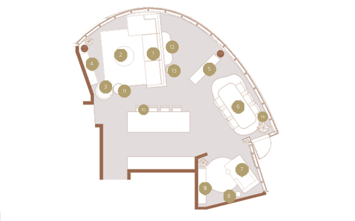 Online Designer Combined Living/Dining Floorplan