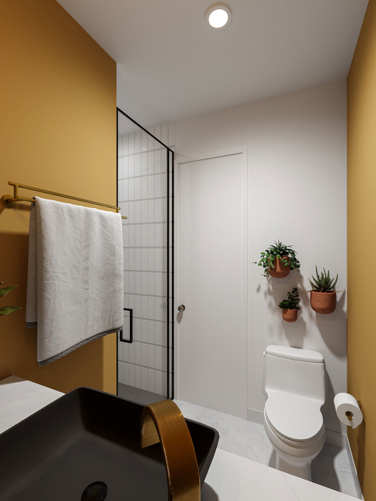 Colorful Modern Bathroom Makeover