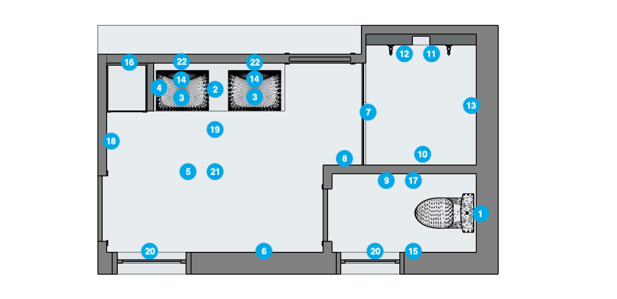 Online Designer Bathroom Floorplan