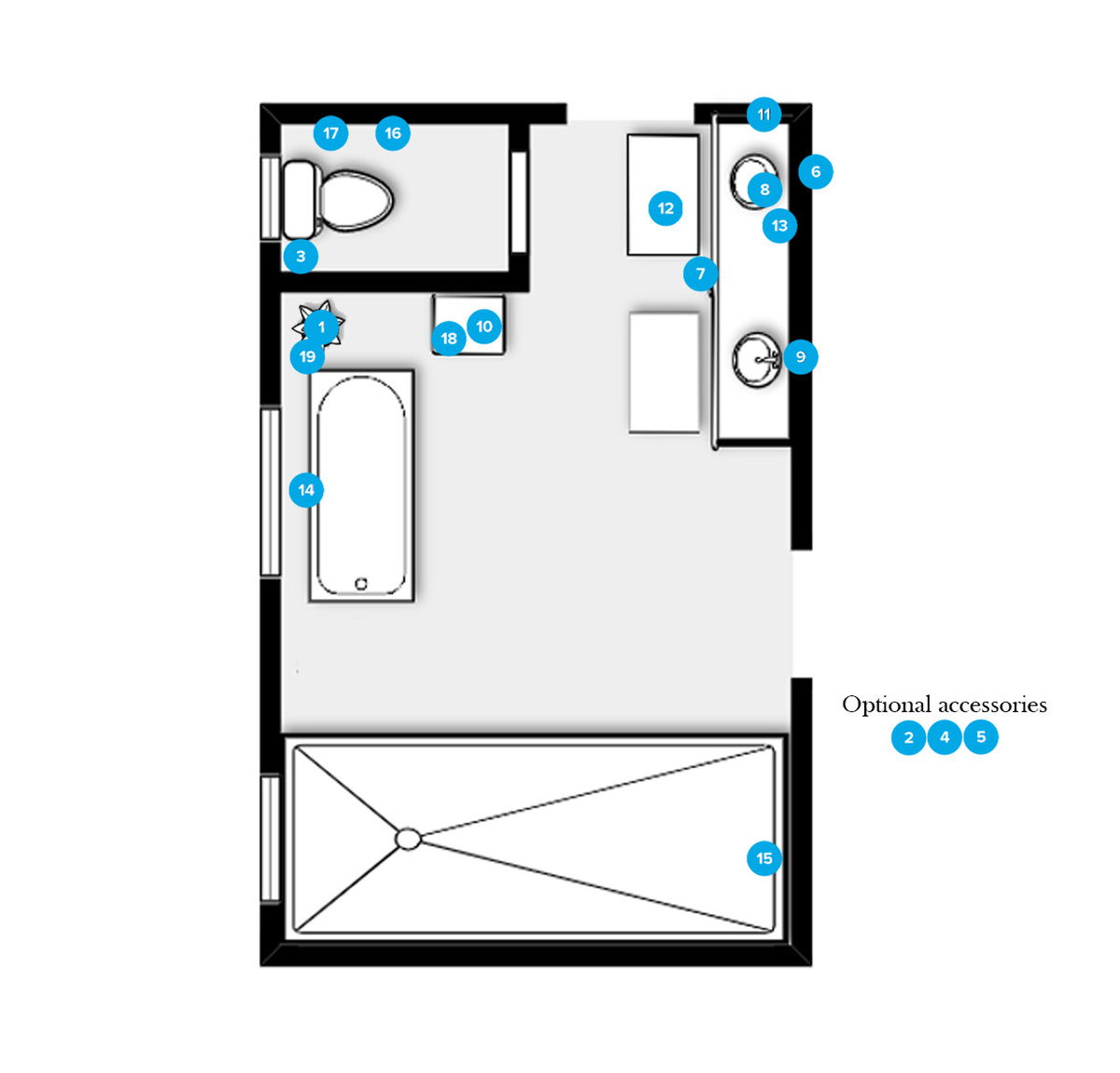 Online Designer Bathroom Floorplan