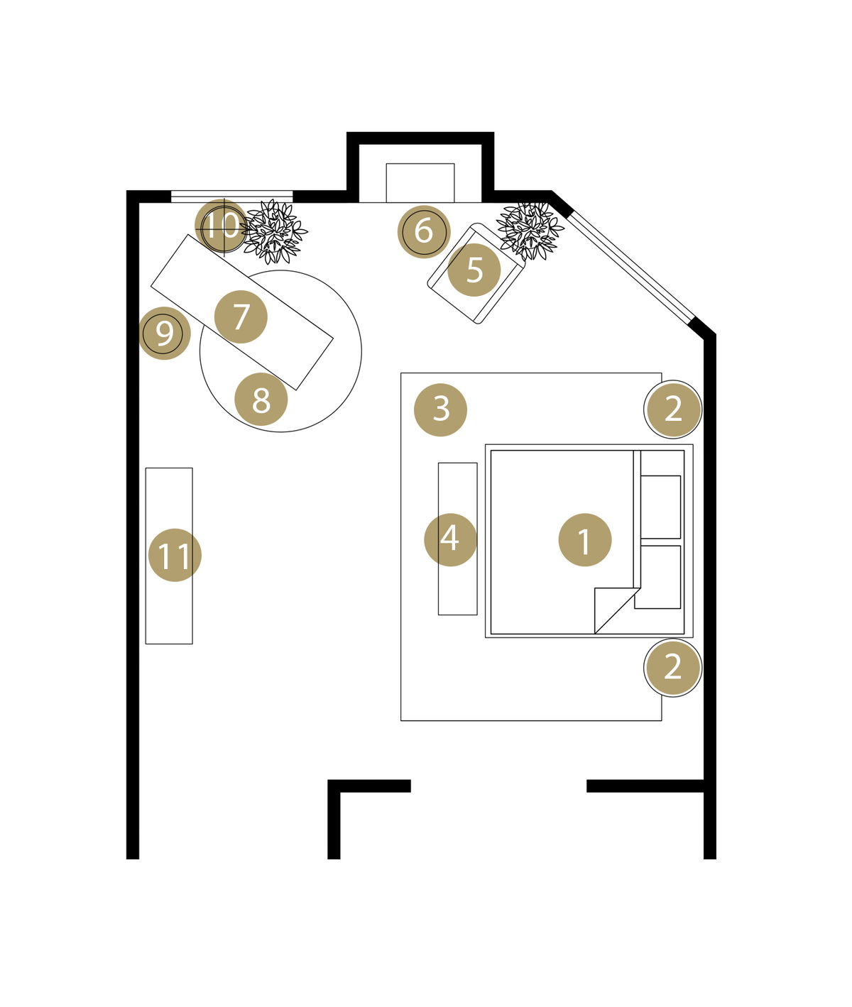 Online Designer Living Room Floorplan