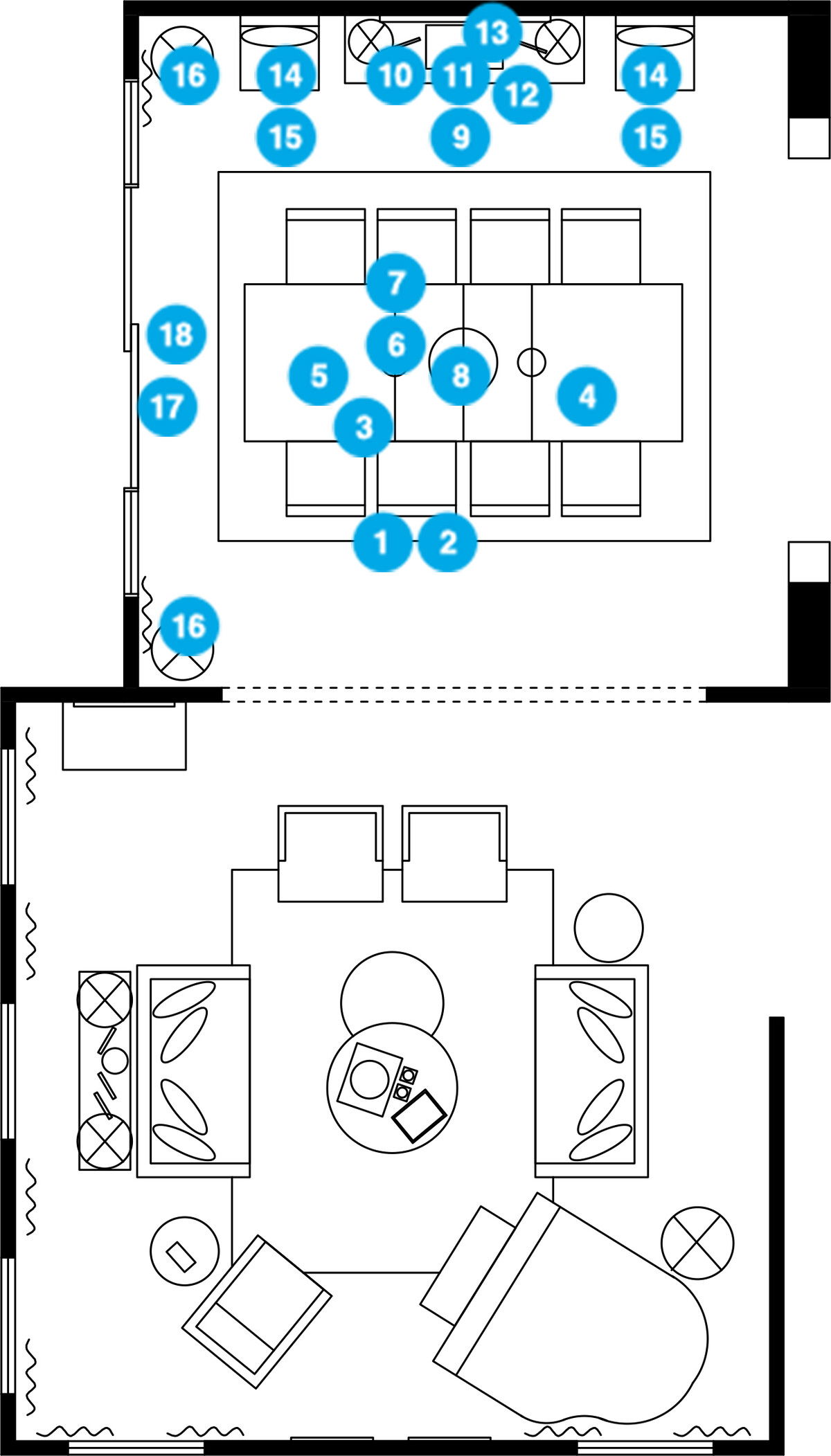 Online Designer Dining Room Floorplan