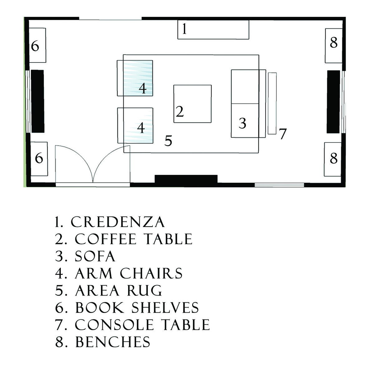 Online Designer Living Room Floorplan