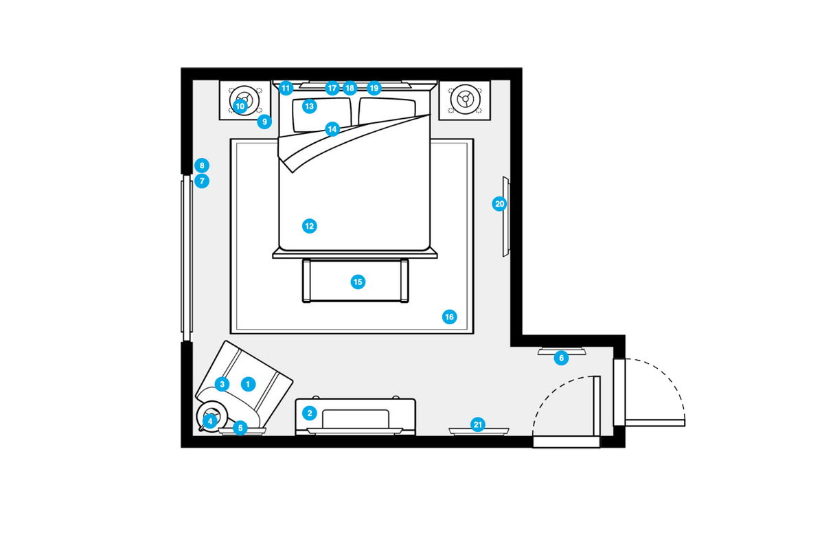 Online Designer Bedroom Floorplan