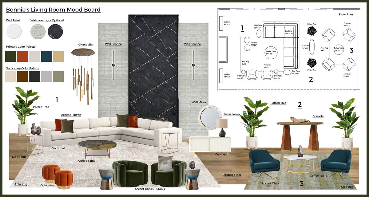 Glamorous Living and Dining Room Design Rajna S. Moodboard 2 thumb