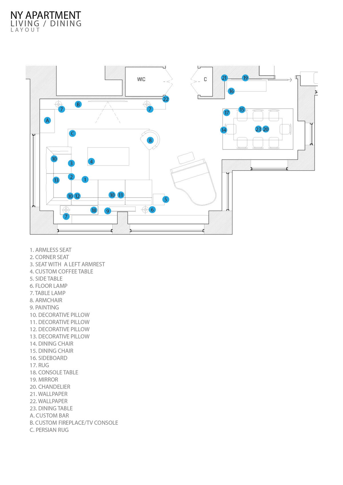 Online Designer Living Room Floorplan