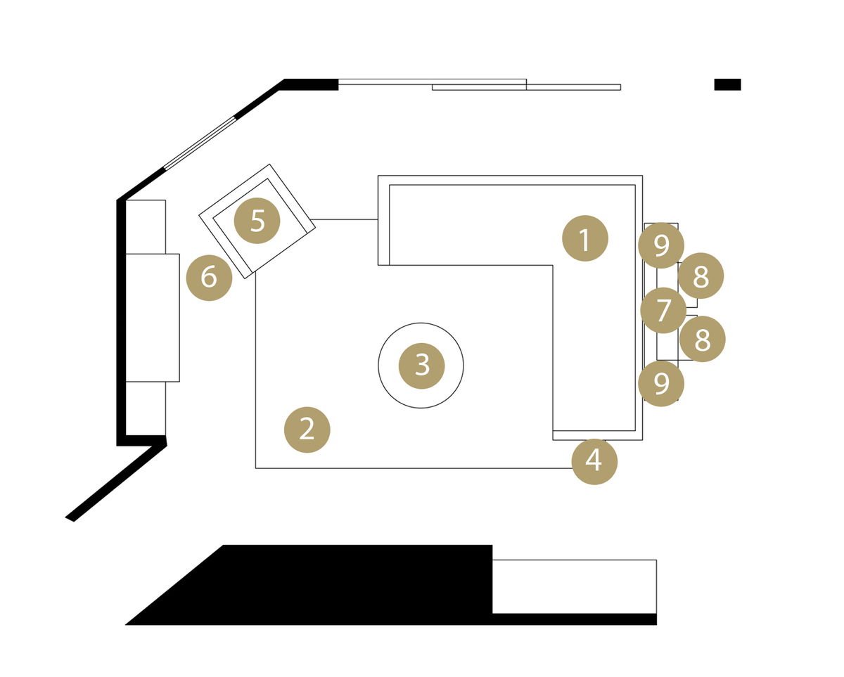 Online Designer Living Room Floorplan