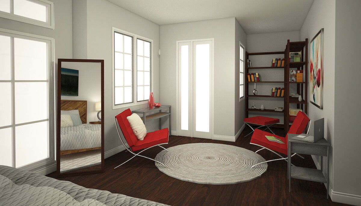 Online Designer Bedroom 3D Model 2